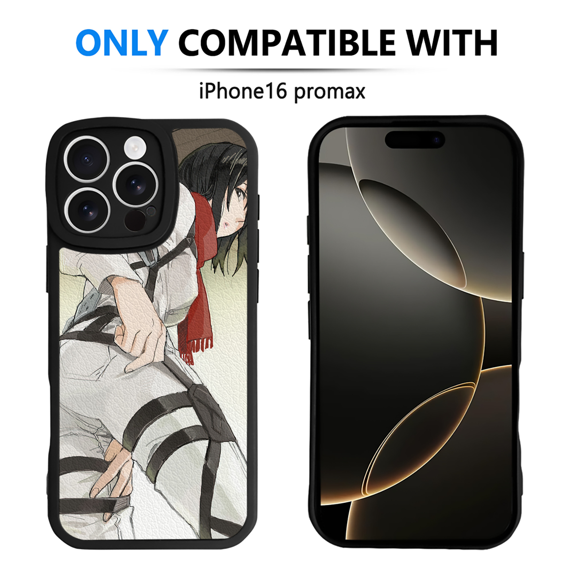 （画像用） 進撃の巨人 Attack on Titan 【iPhone 16シリーズ対応】シリコンスマホケース（レザー調） 材質：シリコン